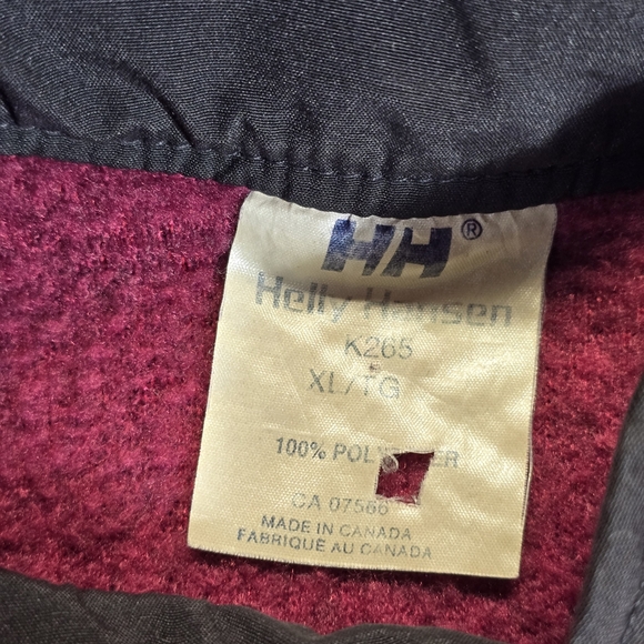 Vintage Helly Hansen 1/4 Button Fleece Sweater Size XL Purple - Picture 5 of 7
